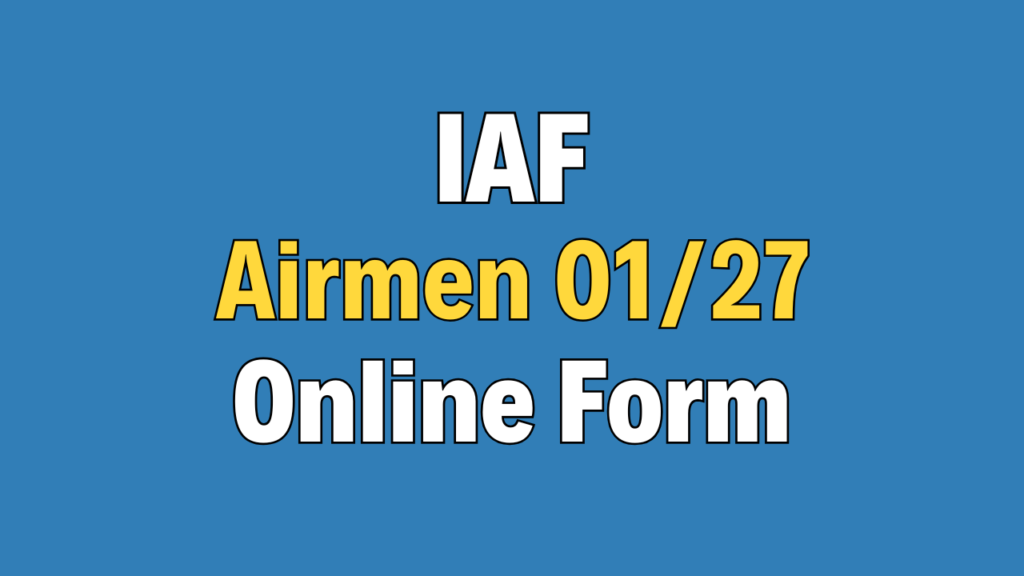 Air Force Airmen Intake 01/2027