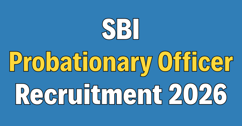 SBI PO Recruitment 2026